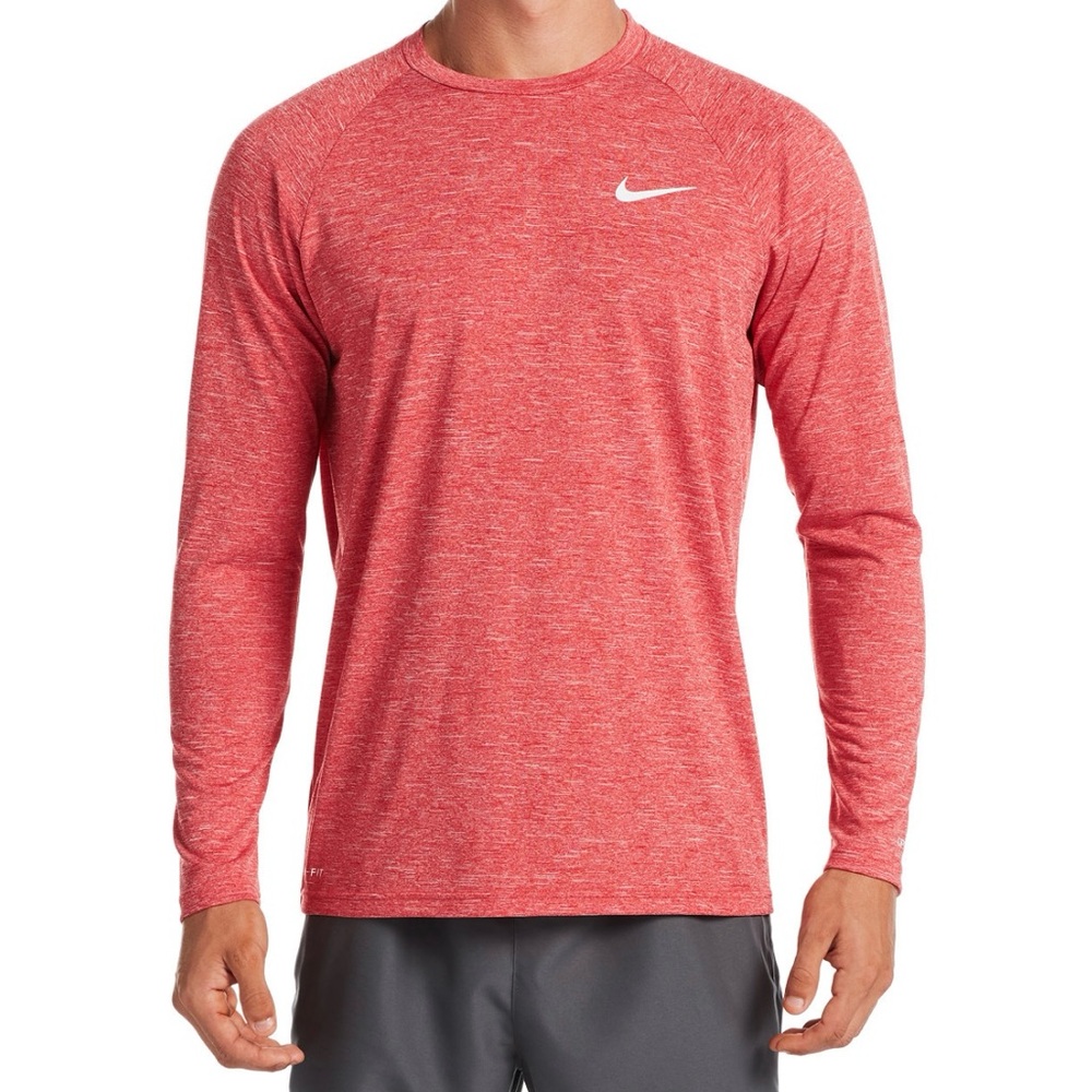 Nike Swim Long-sleeve Dri Fit Men’s red shirt Size Medium